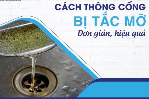 cách thông cống bị tắc mỡ