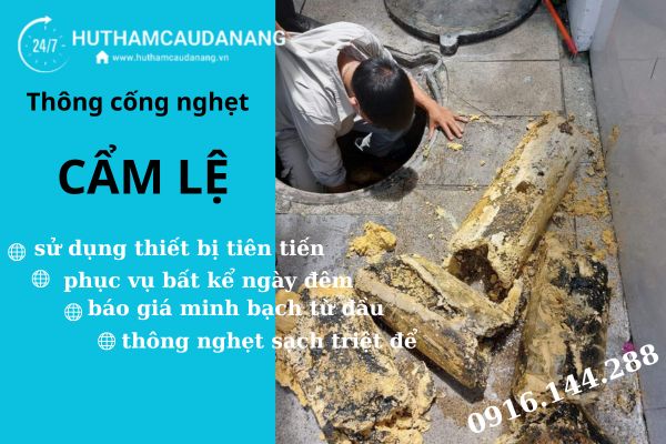 thông cống nghẹt cẩm lệ