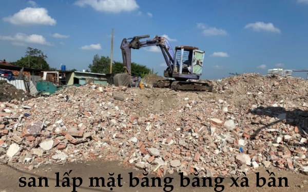 San lấp mặt bằng bằng xà bần