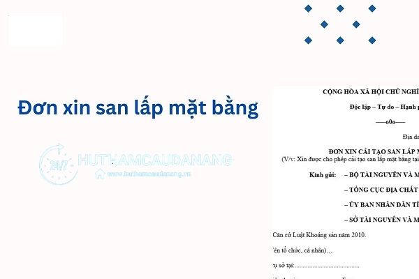 mẫu đơn xin san lấp mặt bằng cá nhân