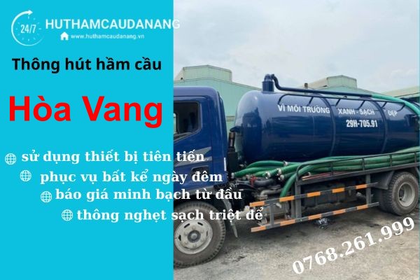 hút hầm cầu hòa vang