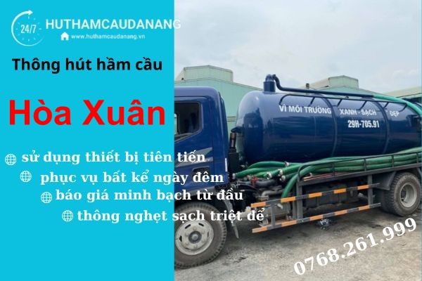 hút hầm cầu hòa xuân