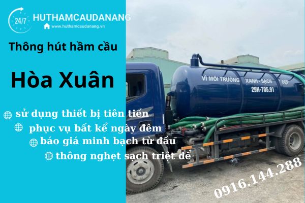 hút hầm cầu hòa xuân