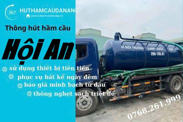 hút hầm cầu hội an