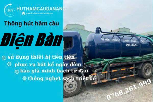 Hút hầm cầu điện bàn